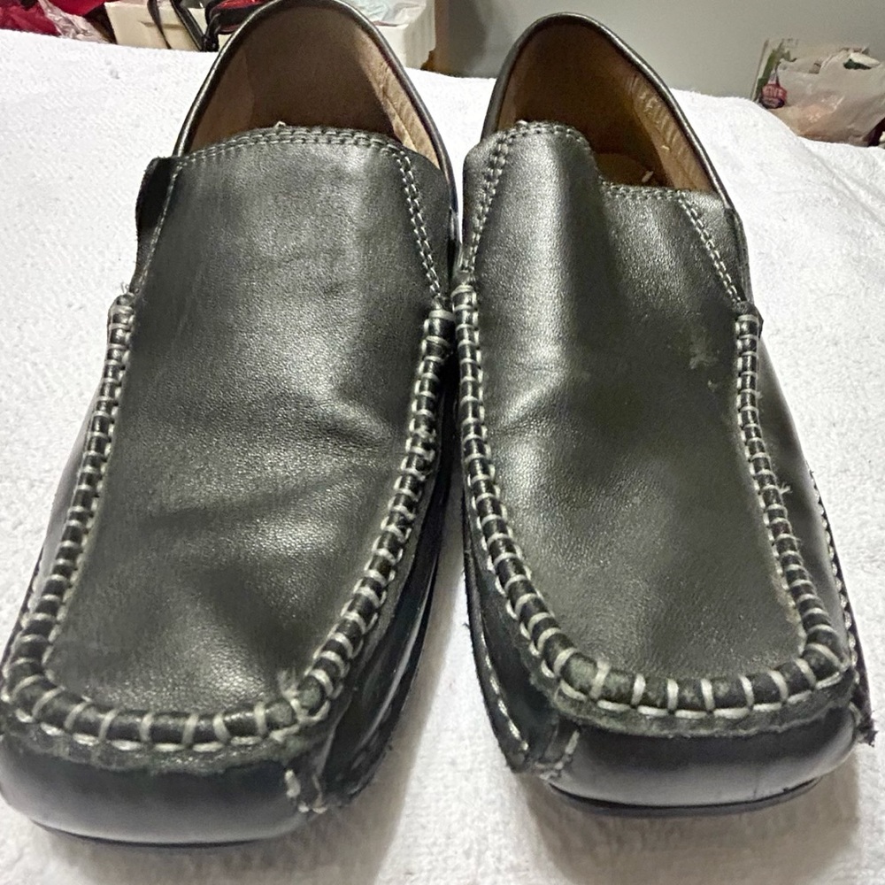 Steve Madden P-Nitro Slip On Leather Stitch Comfort Driving Loafer Shoe 8 1/2